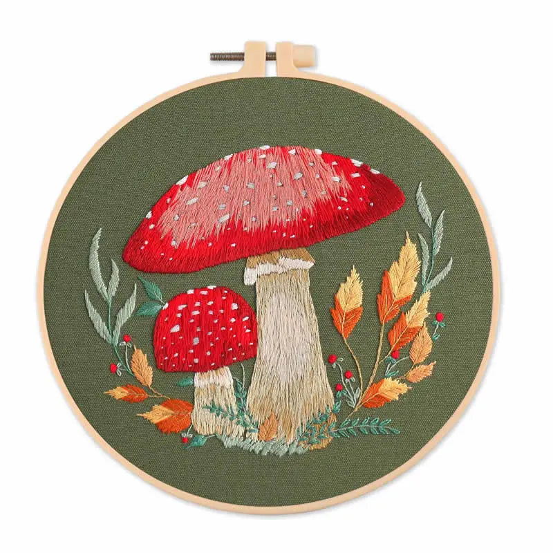 Mushroom embroidery kit, view 2 - MRSLM