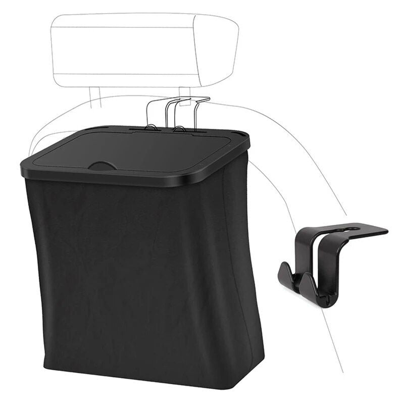 waterproof foldable car trash can, view 7 - MRSLM