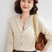 women's knit cardigan, view 2 - MRSLM