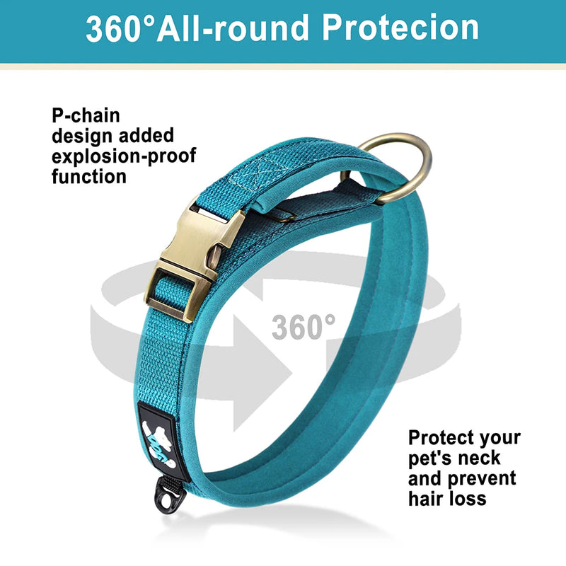 soft padded adjustable dog collar, view 4 - MRSLM