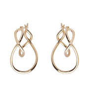 simple line silver earrings, view 4 - MRSLM