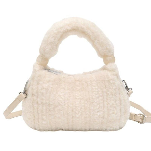faux fur hobo handbag, view 2 - MRSLM