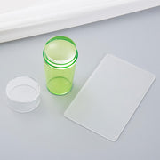 silicone nail art stamper set with scraper, view 4 - MRSLM