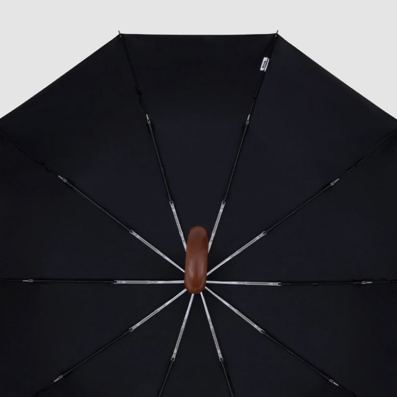 large automatic wooden golf umbrella, view 7 - MRSLM