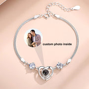 s925 silver heart projection bracelet, view 5 - MRSLM