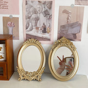gold carved frame table mirror, view 6 - MRSLM
