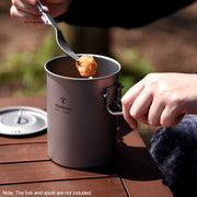 titanium camping pot 900ml, view 5 - MRSLM