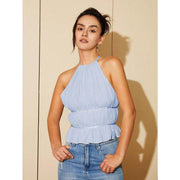 ruffle hem halter top, view 5 - MRSLM
