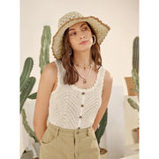 crochet knit chic tank top, view 4 - MRSLM