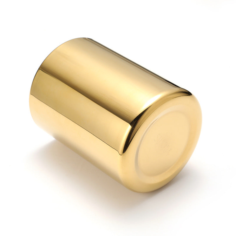 gold stainless steel pen holder, view 7 - MRSLM