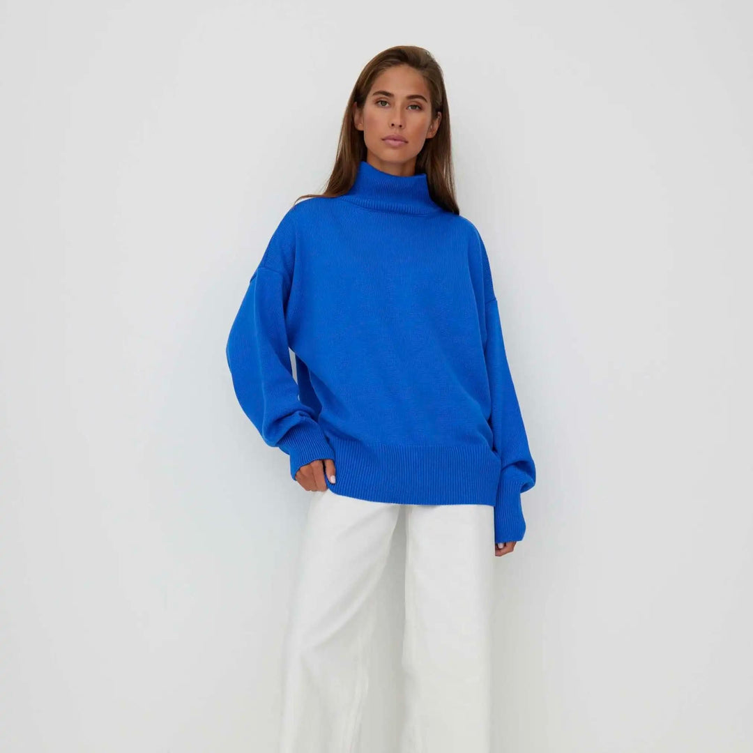 Women's Oversized Turtleneck Knitted Sweater