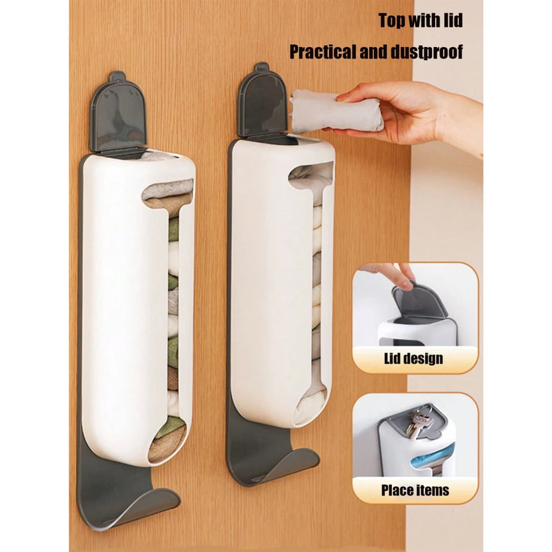 wall-mounted plastic bag dispenser, view 4 - MRSLM