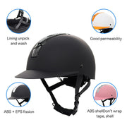 equestrian riding helmet, view 2 - MRSLM