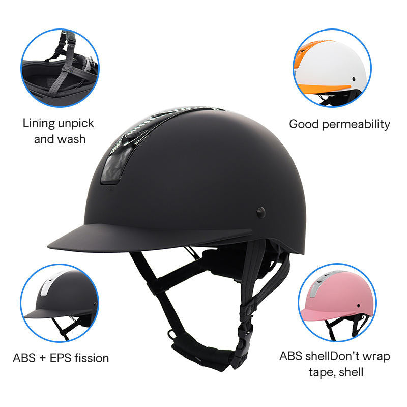 equestrian riding helmet, view 2 - MRSLM
