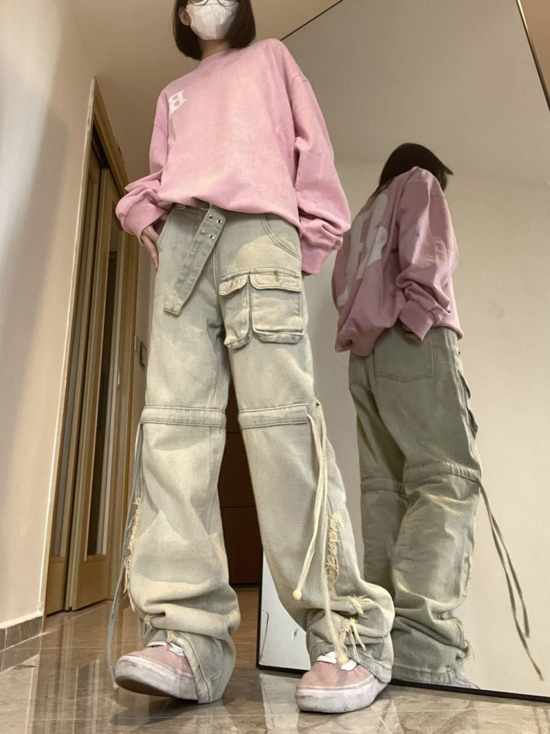 high-waisted loose jeans, view 6 - MRSLM
