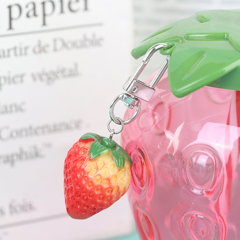 cartoon strawberry straw cup, view 7 - MRSLM