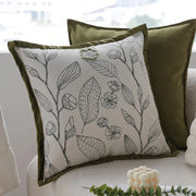 elegant green jacquard decorative pillow cover, view 8 - MRSLM