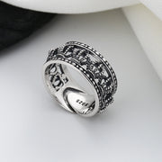 s925 silver hollow 3d crown ring, view 6 - MRSLM