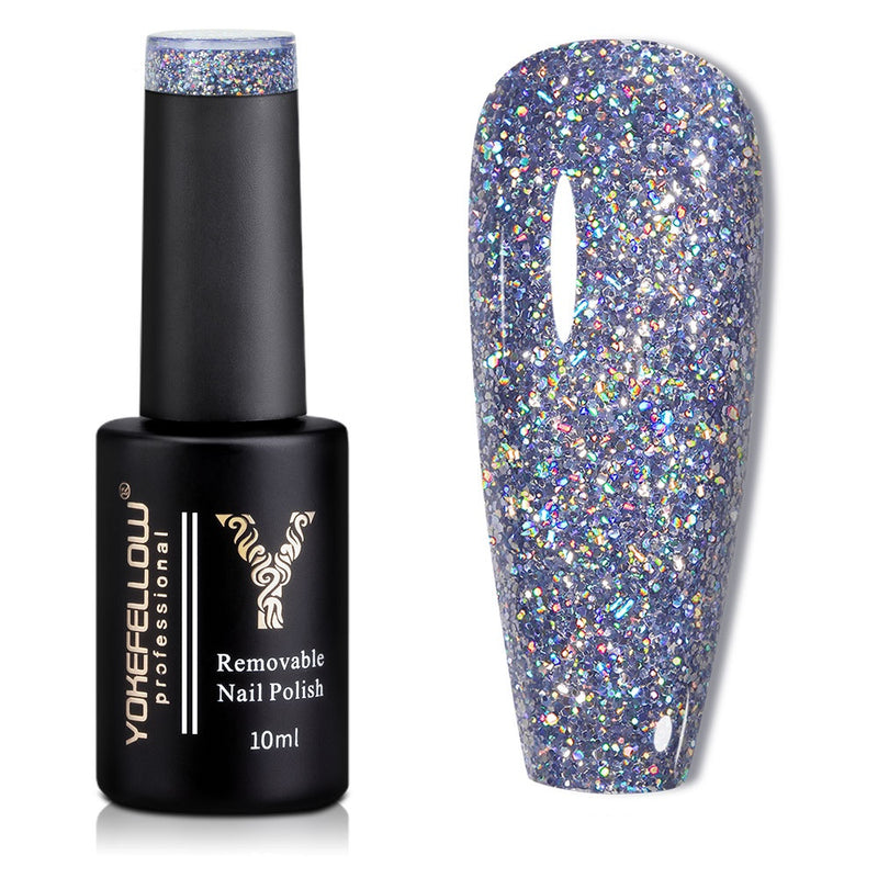 Esmalte em gel com glitter refletivo, 10ml