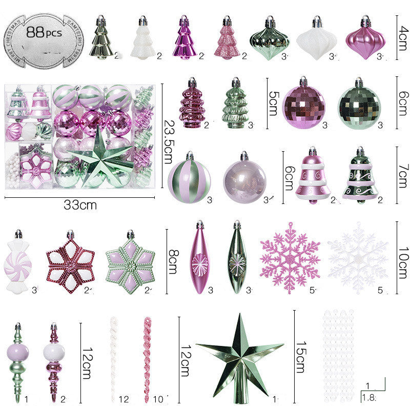 macaron christmas decorative ball set, view 2 - MRSLM