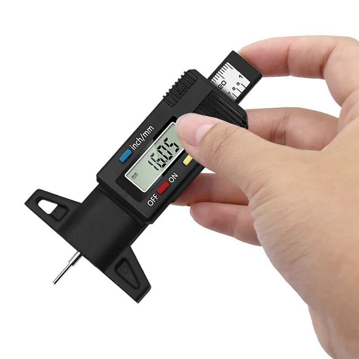 Essential Digital Tire Tread Depth Gauge - Precision Auto Tire Monitoring Tool