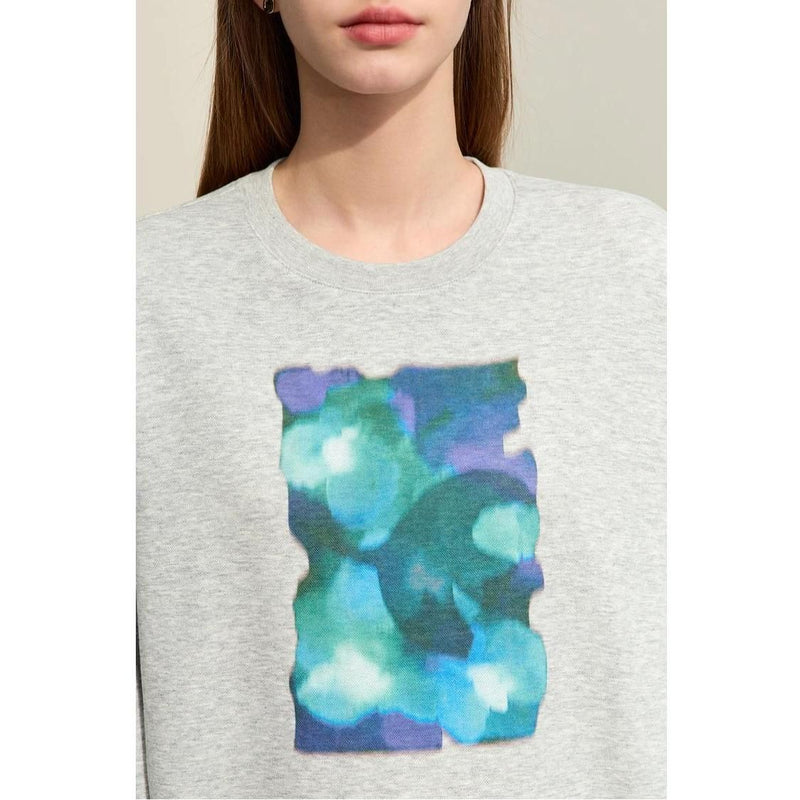 Women's Abstract Print Loose Hoodie