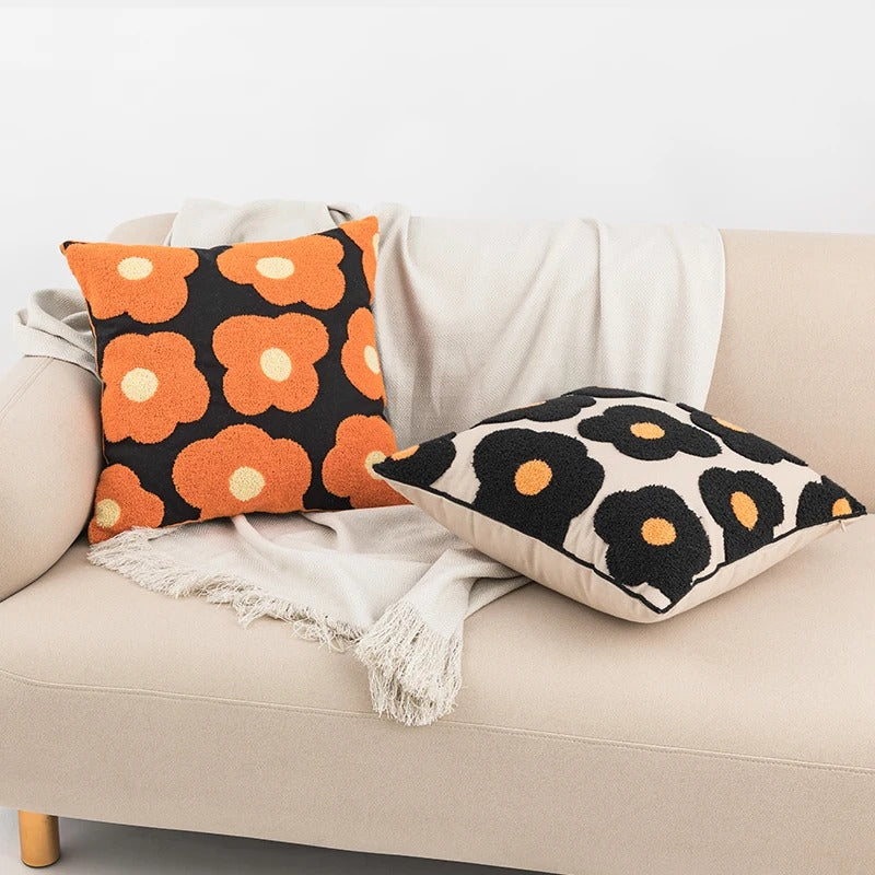 poppy embroidered cushion cover, view 11 - MRSLM