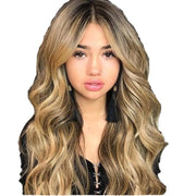 mixed color mid-length wig, view 2 - MRSLM