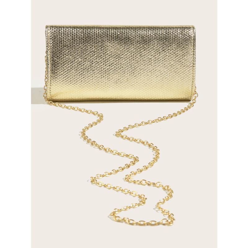 shiny evening clutch bag, view 4 - MRSLM