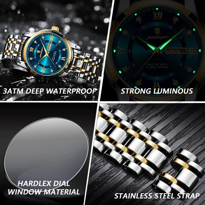 Luxury Waterproof Luminous Watch for Men