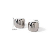minimalist stainless steel clip-on ear clips, view 3 - MRSLM