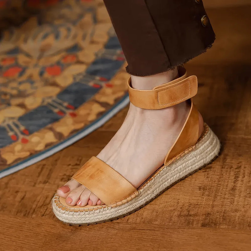 summer chic leather sandals, view 3 - MRSLM
