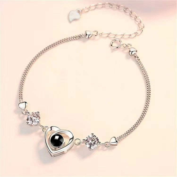 Women's S925 Silver Simple Projection Bracelet