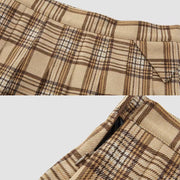 asymmetrical pleated knee-length skirt, view 6 - MRSLM
