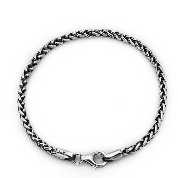 Sterling Silver Distressed Personality Simple High-end Bracelet