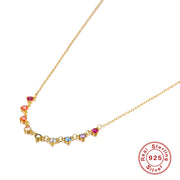 silver collarbone necklace, view 7 - MRSLM