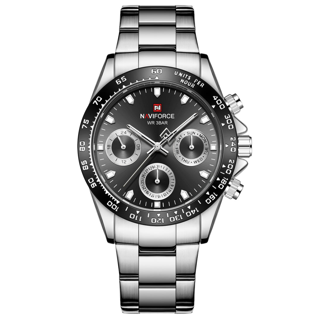 Men's Business Steel Band Water Resistant Quartz Watch