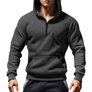 half zip fleece pullover sweater, view 2 - MRSLM