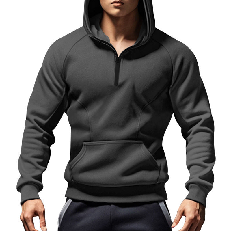 half zip fleece pullover sweater, view 2 - MRSLM