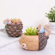 cartoon squirrel succulent flower pot, view 10 - MRSLM