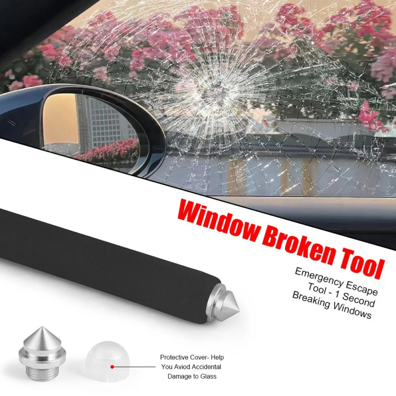 adjustable steering wheel lock with emergency hammer, view 6 - MRSLM