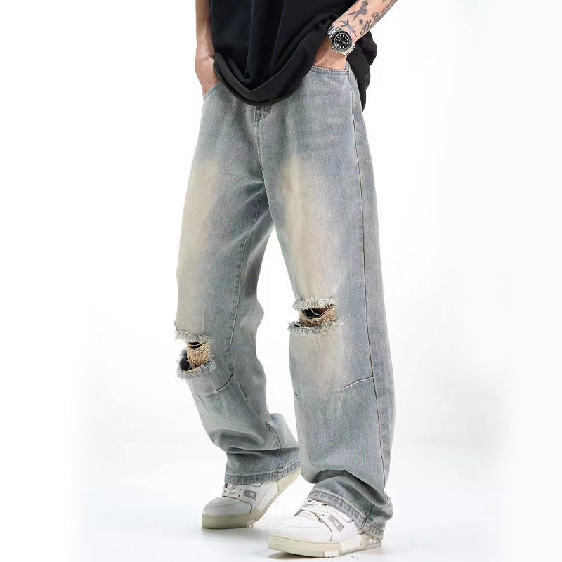 Loose straight cotton pants, view 2 - MRSLM