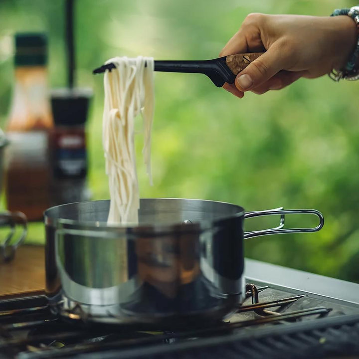 Retro-Inspired Stainless Steel Camp Tongs