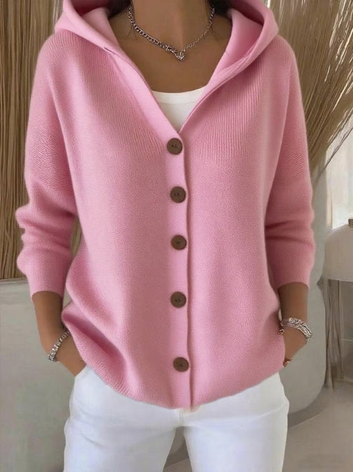 women's hooded button cardigan, view 5 - MRSLM