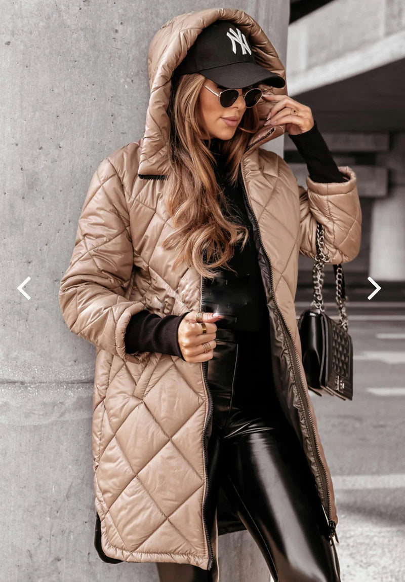 women's hooded cotton-padded jacket, view 8 - MRSLM