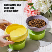 flower-shaped ceramic pet bowl, view 10 - MRSLM