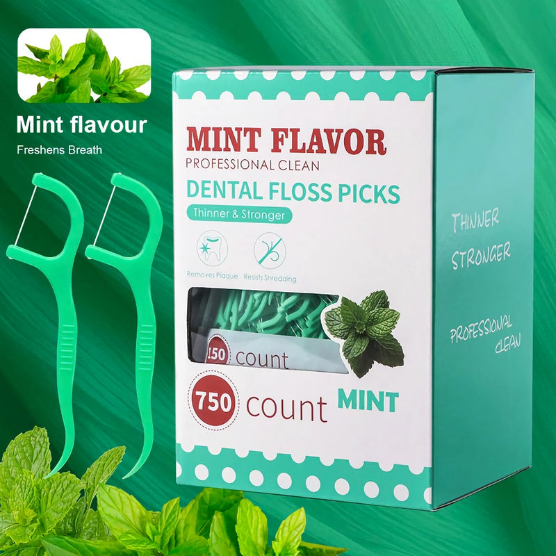 mint fresh portable dental floss sticks, view 2 - MRSLM