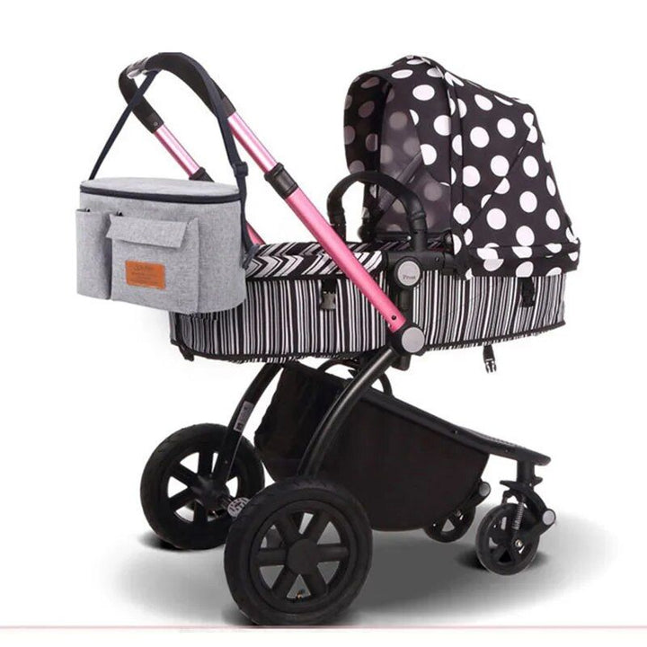 Large Capacity Stroller Diaper Bag; Waterproof Travel Organizer for Moms