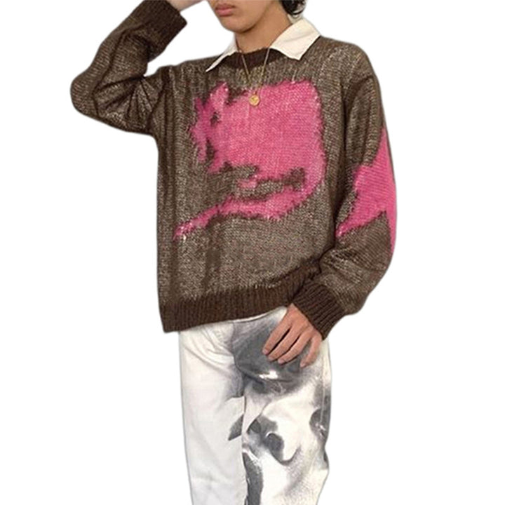 Round Neck Pullover Knit Haimao Star Sweater