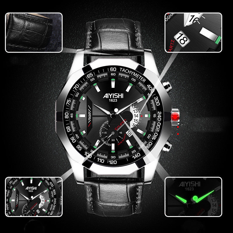 luminous calendar skeleton watch, view 9 - MRSLM